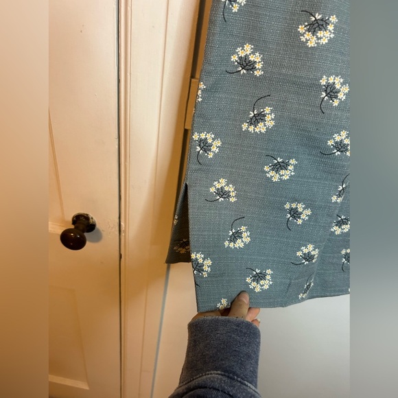 Loft Slate Blue Floral Pencil Skirt - Picture 4 of 6
